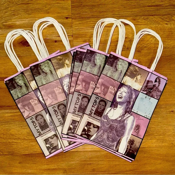 Taylor Swift party treat paper bags for Swifty Party 24 total pink SHOWGIRL - Picture 1 of 4